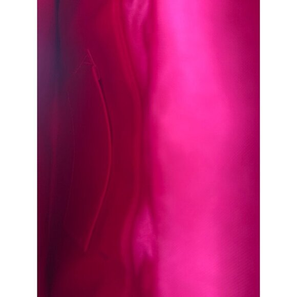 Ben De Lisi Red Pleated Clutch Purse With Snap Closure & Wrist Strap - Picture 7 of 7